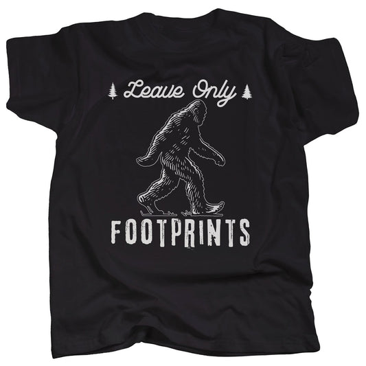 Bigfoot Hiker - Leave Only Footprints T-Shirt