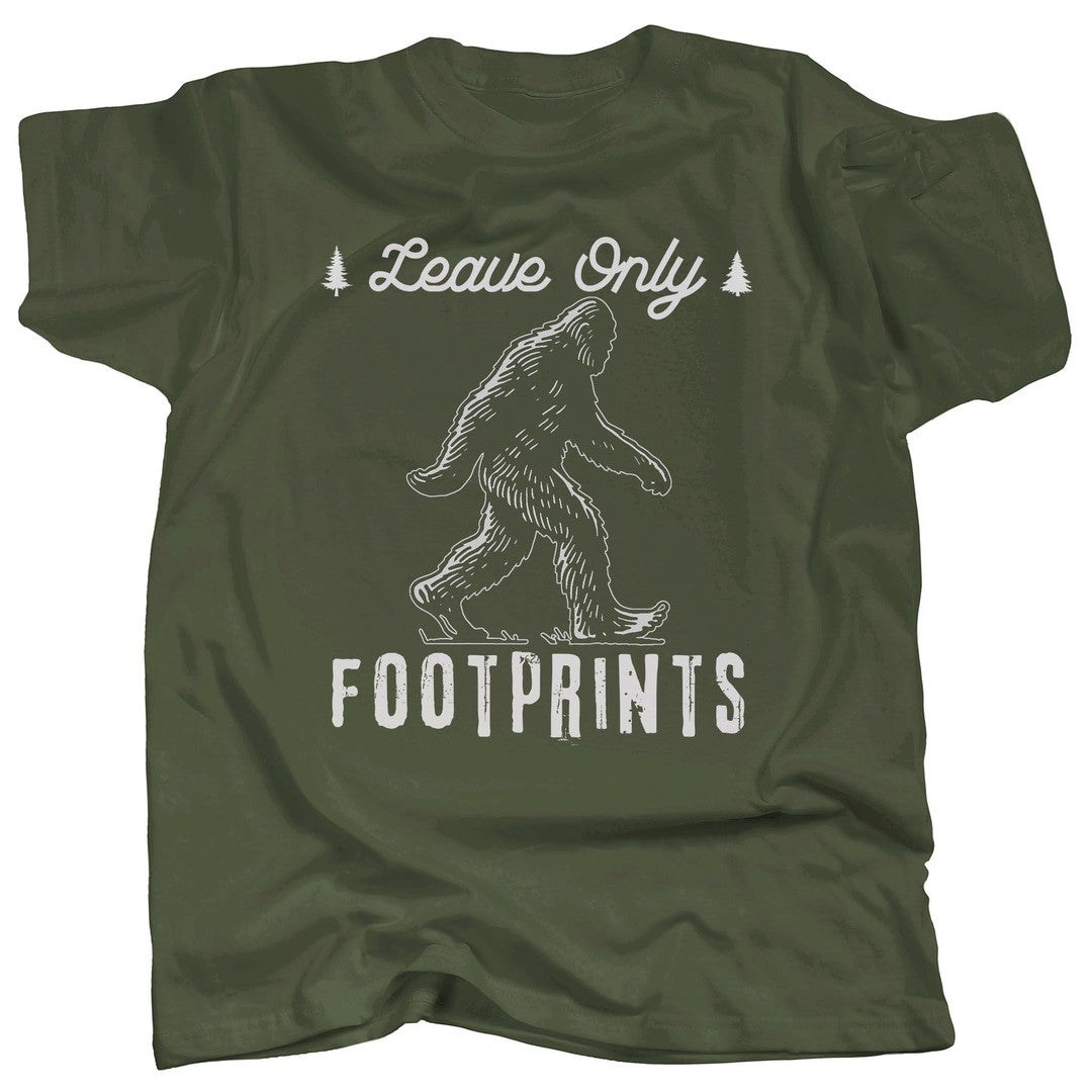 Bigfoot Hiker - Leave Only Footprints T-Shirt