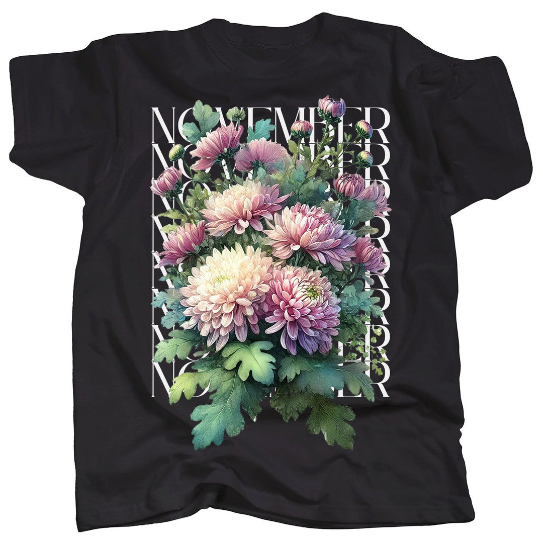 BIRTH FLOWER - NOVEMBER - CHRYSANTHEMUM - T-Shirt