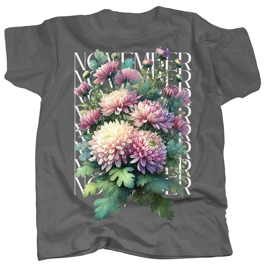 BIRTH FLOWER - NOVEMBER - CHRYSANTHEMUM - T-Shirt