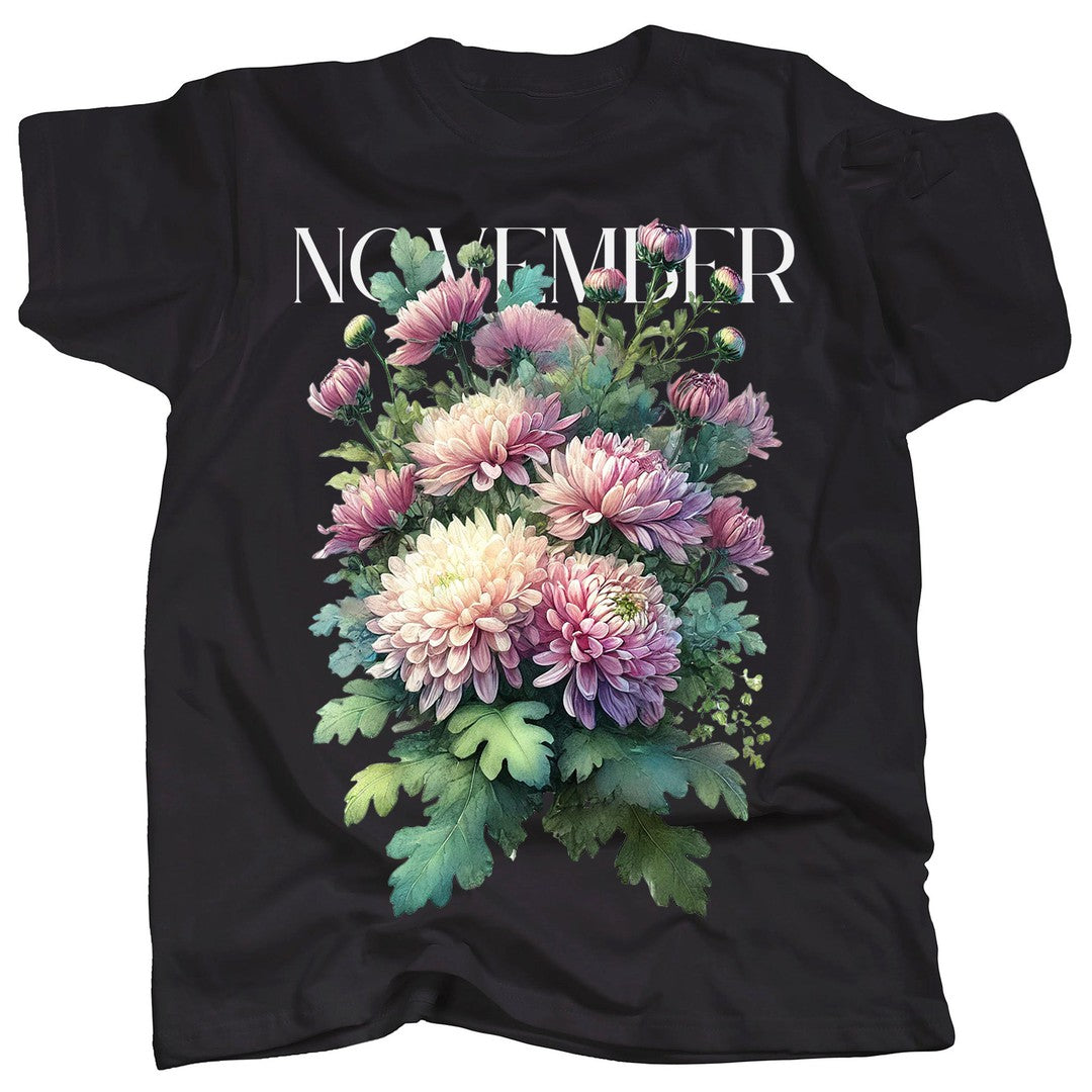 BIRTH FLOWER - NOVEMBER - CHRYSANTHEMUM - Single - T-Shirt