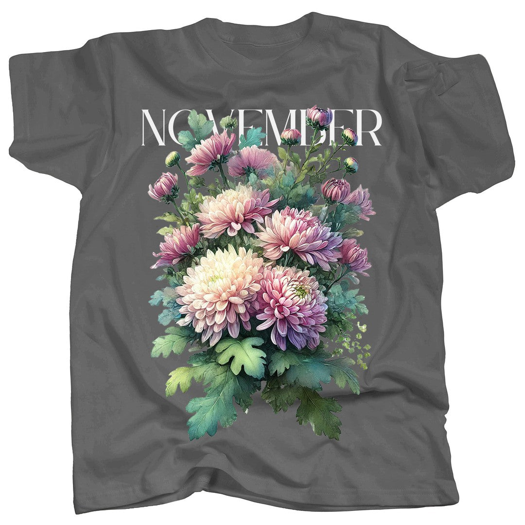 BIRTH FLOWER - NOVEMBER - CHRYSANTHEMUM - Single - T-Shirt