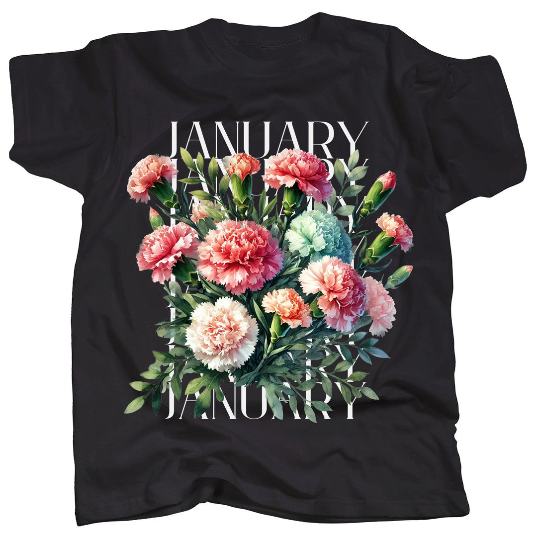 BIRTH FLOWER - JANUARY - CARNATION - T-Shirt