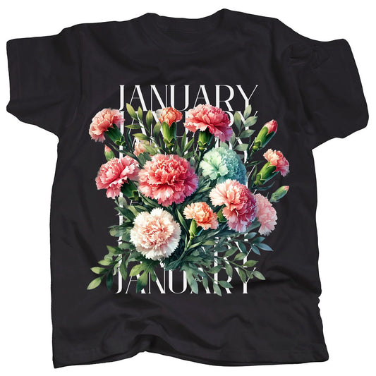 BIRTH FLOWER - JANUARY - CARNATION - T-Shirt