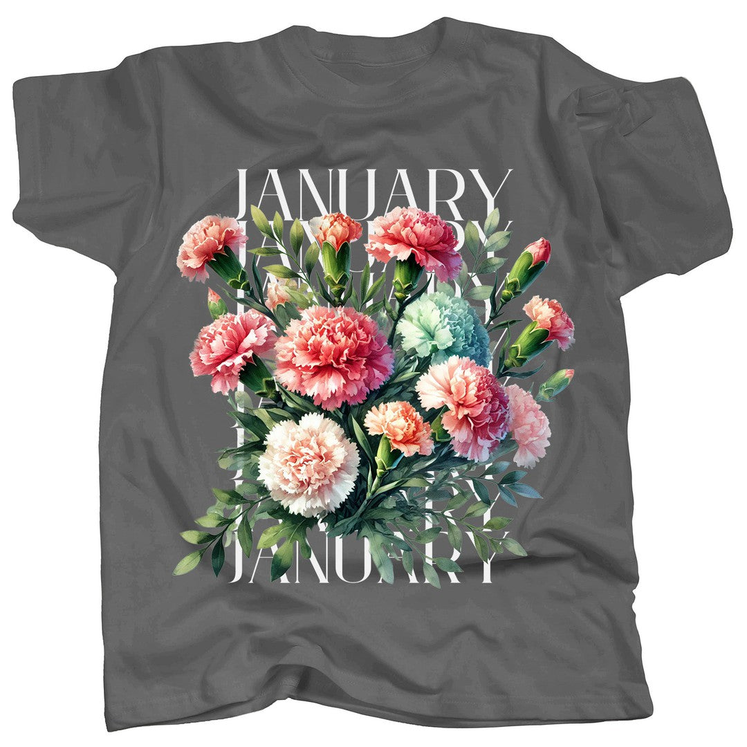 BIRTH FLOWER - JANUARY - CARNATION - T-Shirt
