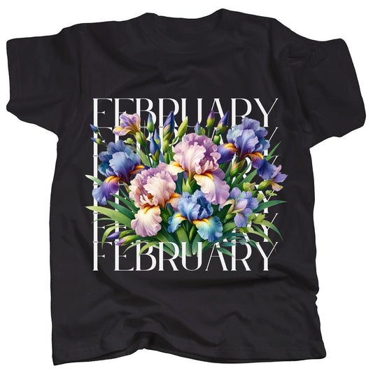 BIRTH FLOWER - FEBRUARY - IRIS - T-Shirt