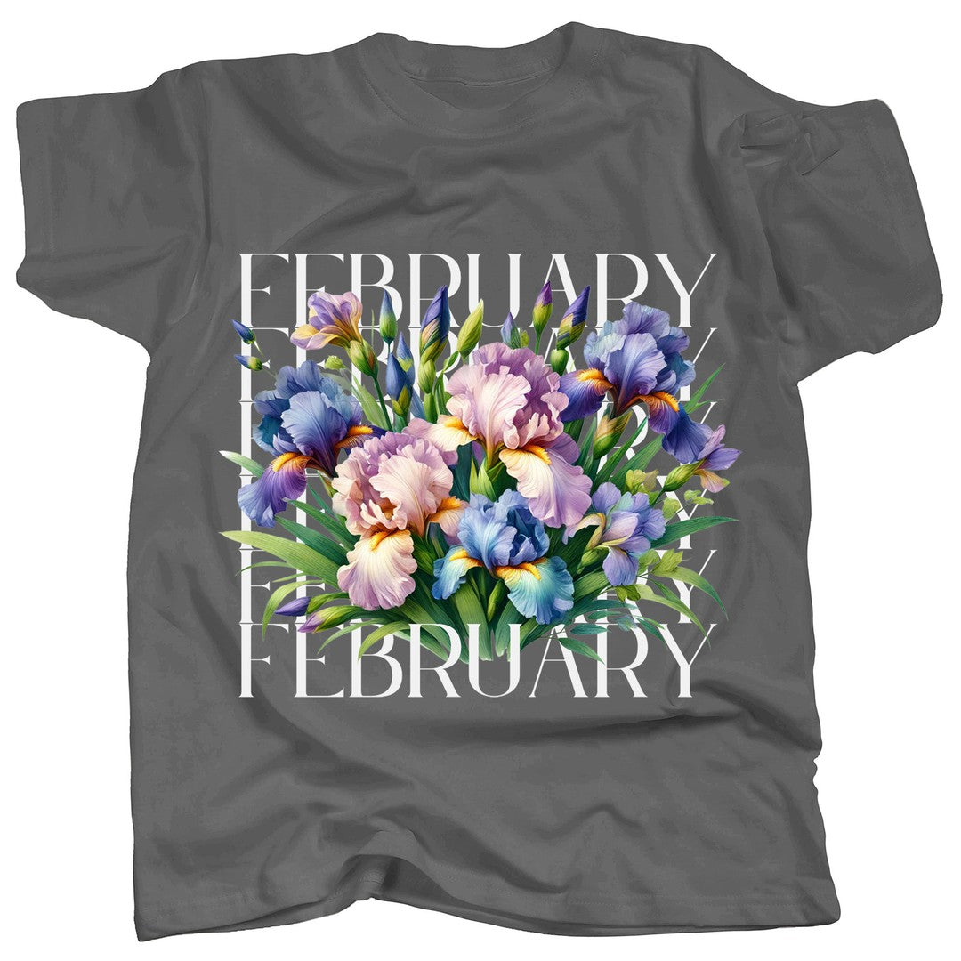 BIRTH FLOWER - FEBRUARY - IRIS - T-Shirt