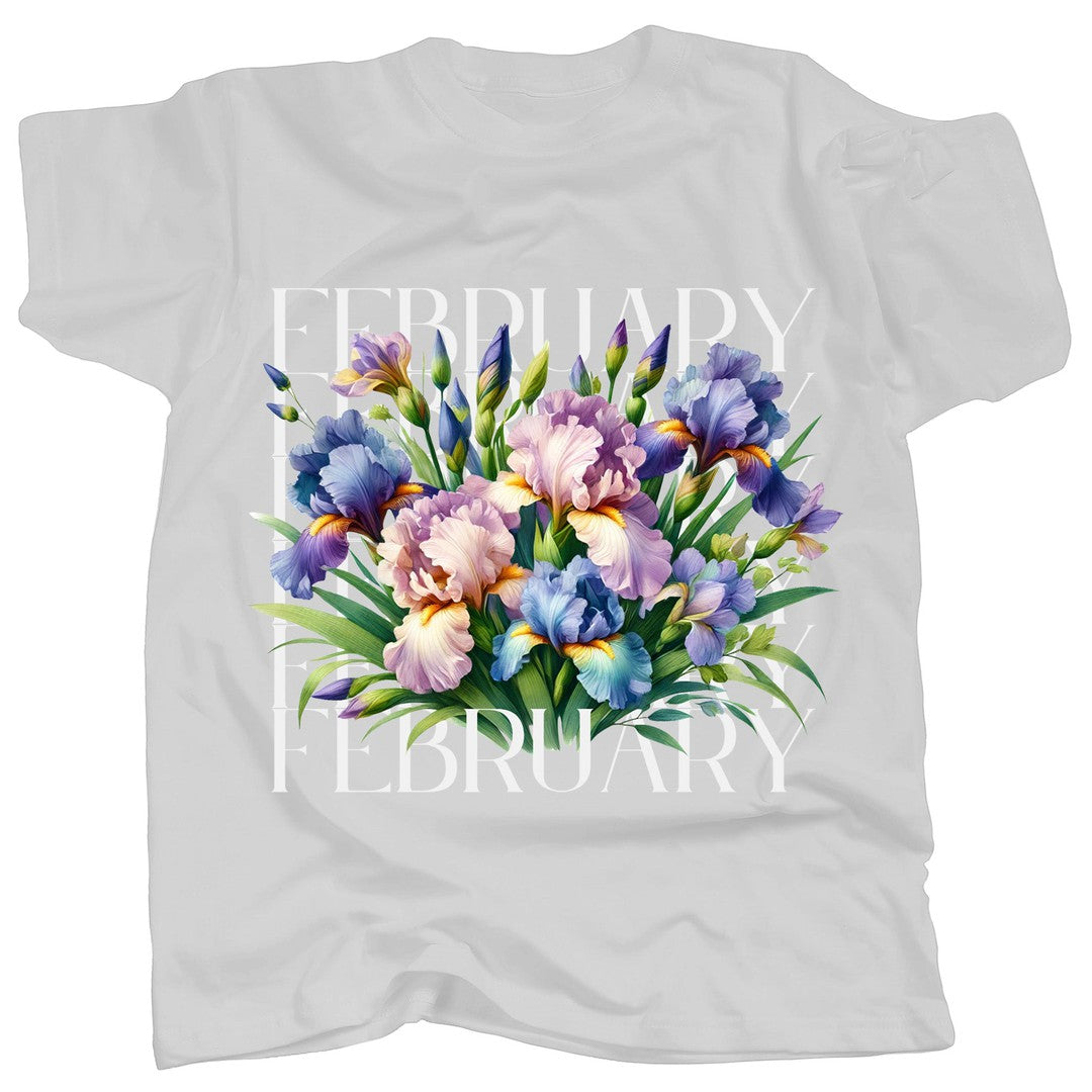 BIRTH FLOWER - FEBRUARY - IRIS - T-Shirt