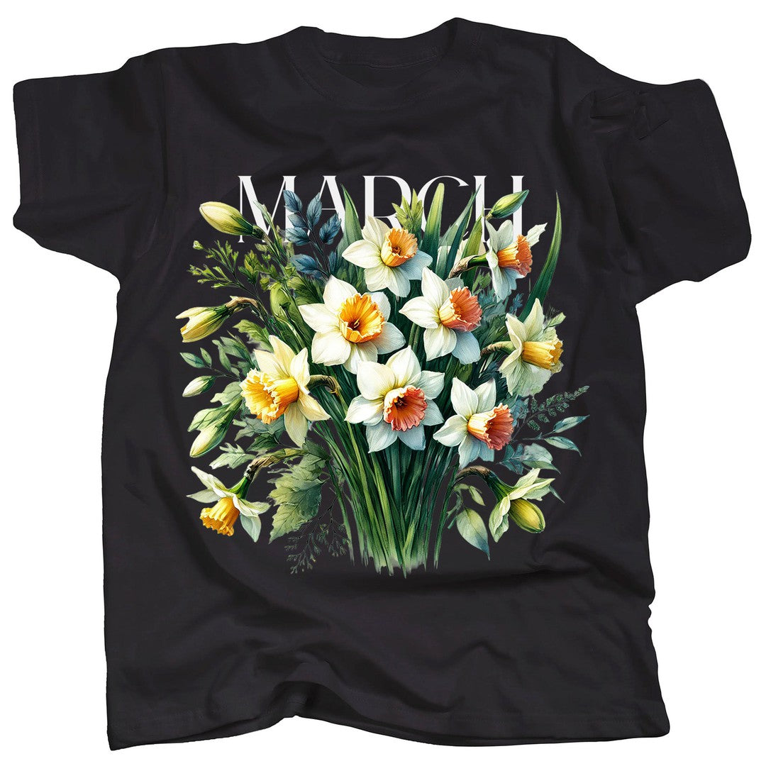 BIRTH FLOWER - MARCH - DAFFODIL - Single - T-Shirt