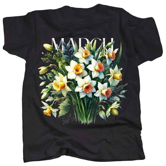 BIRTH FLOWER - MARCH - DAFFODIL - Single - T-Shirt