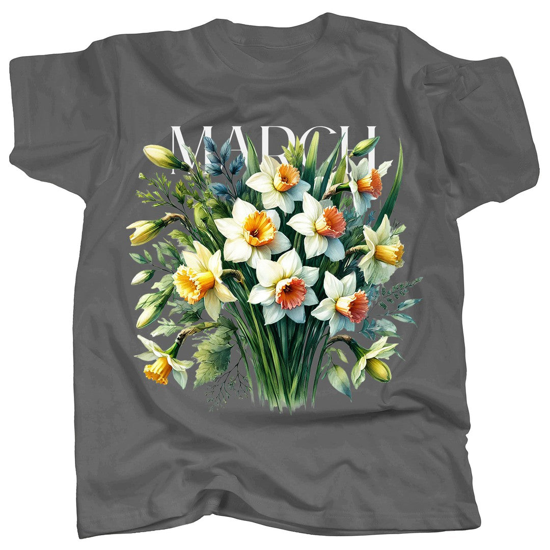 BIRTH FLOWER - MARCH - DAFFODIL - Single - T-Shirt