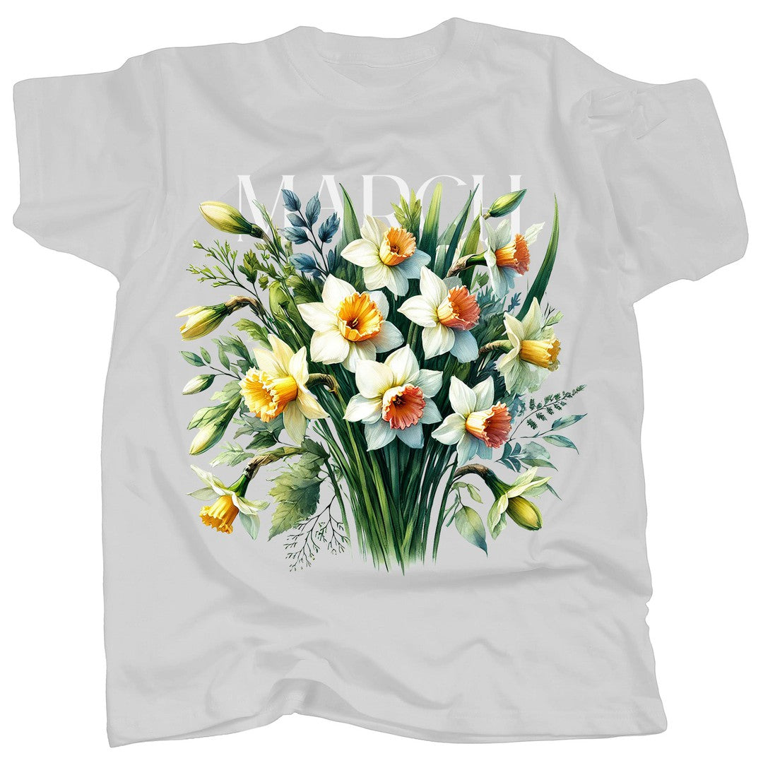 BIRTH FLOWER - MARCH - DAFFODIL - Single - T-Shirt