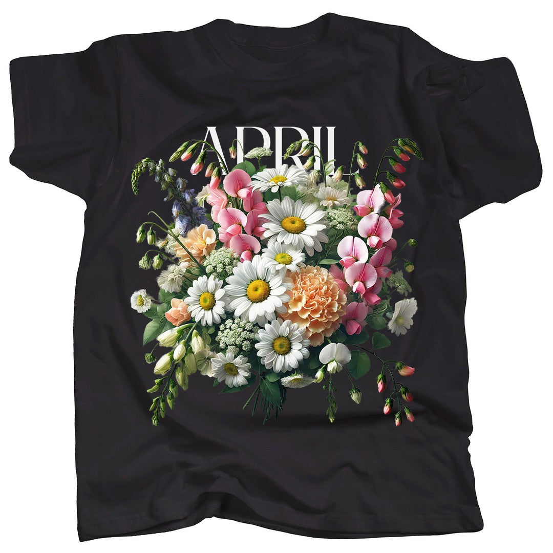 BIRTH FLOWER - APRIL - DAISY + SWEET PEA - Single - T-Shirt