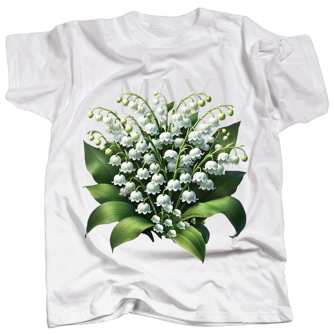 BIRTH FLOWER - MAY - LILY of the VALLEY - Single - T-Shirt