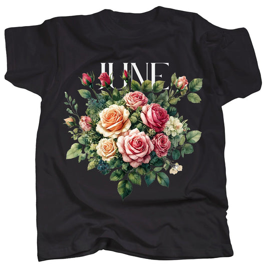 BIRTH FLOWER - JUNE - ROSE - Single - T-Shirt
