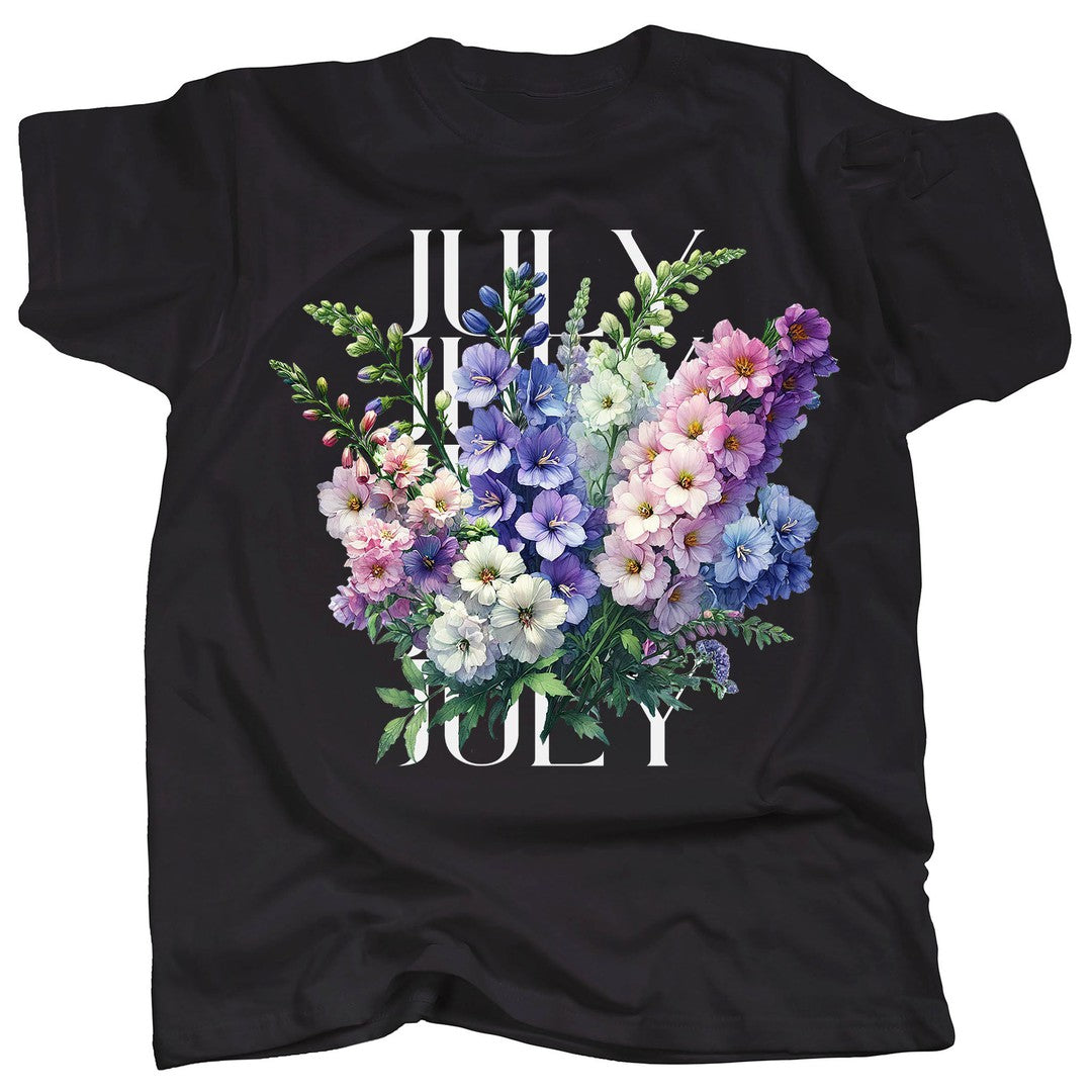 BIRTH FLOWER - JULY - LARKSPUR - T-Shirt