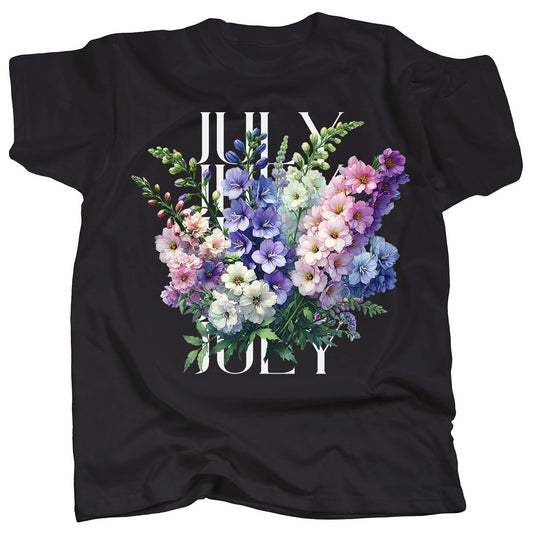 BIRTH FLOWER - JULY - LARKSPUR - T-Shirt