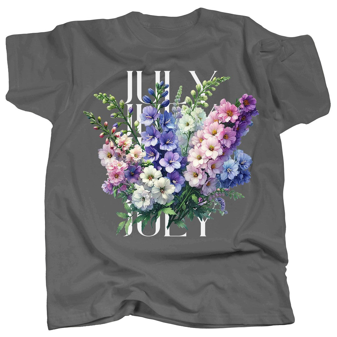 BIRTH FLOWER - JULY - LARKSPUR - T-Shirt