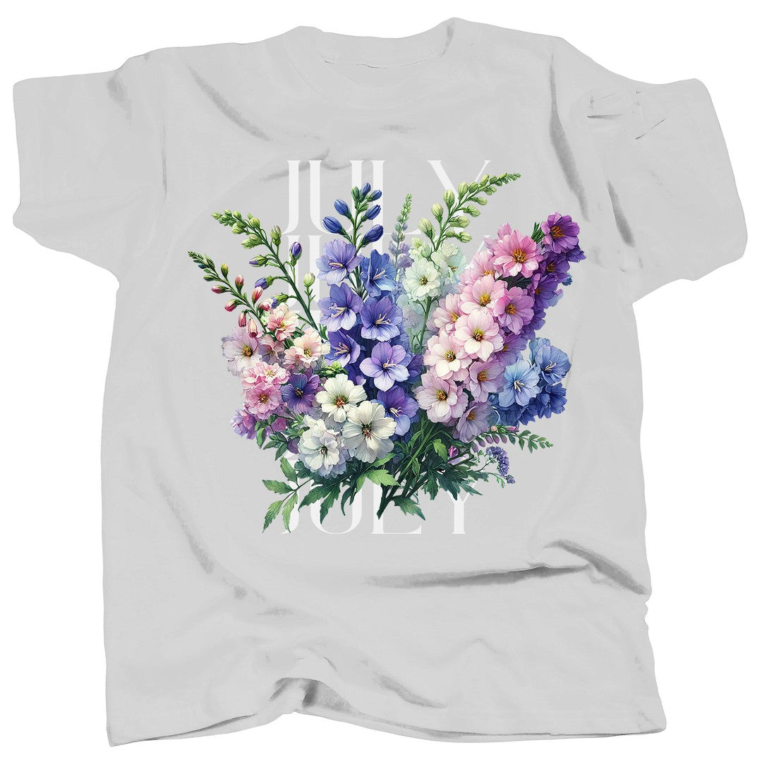 BIRTH FLOWER - JULY - LARKSPUR - T-Shirt