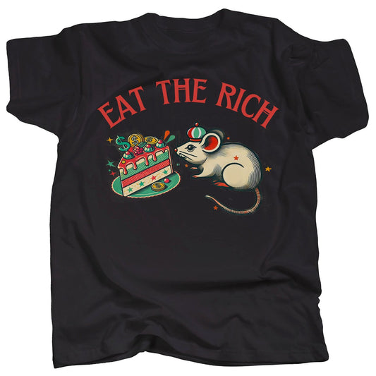 EAT THE RICH - Cute Rat T-Shirt