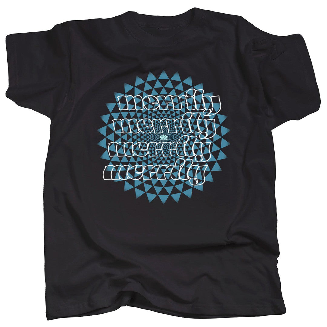 BLUE 1000 PETAL LOTUS - MERRILY T-Shirt - T-Shirt