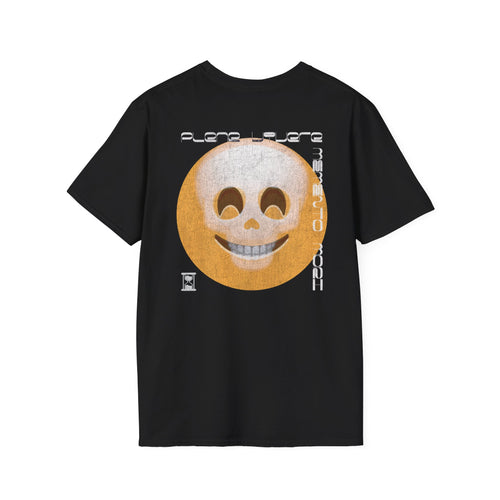 Plene Vivere / Memento Mori - Skull in Smiley - Graphic T-Shirt BACK PRINT