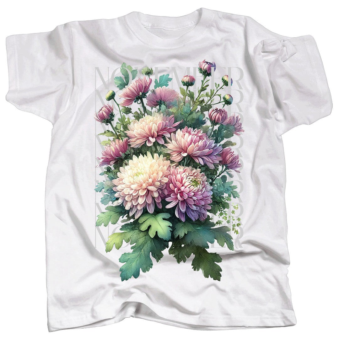 BIRTH FLOWER - NOVEMBER - CHRYSANTHEMUM - T-Shirt