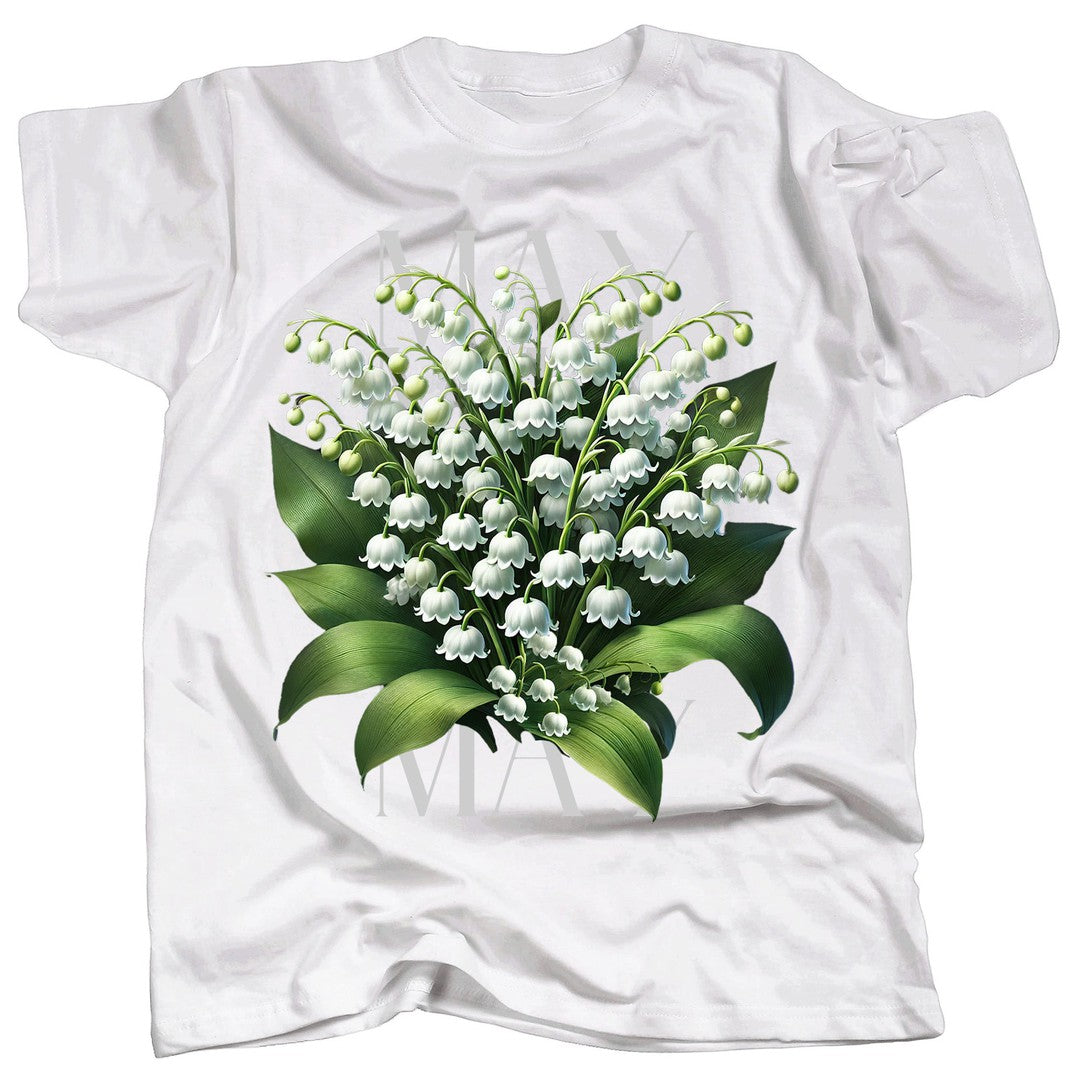 BIRTH FLOWER - MAY - LILY of the VALLEY - T-Shirt