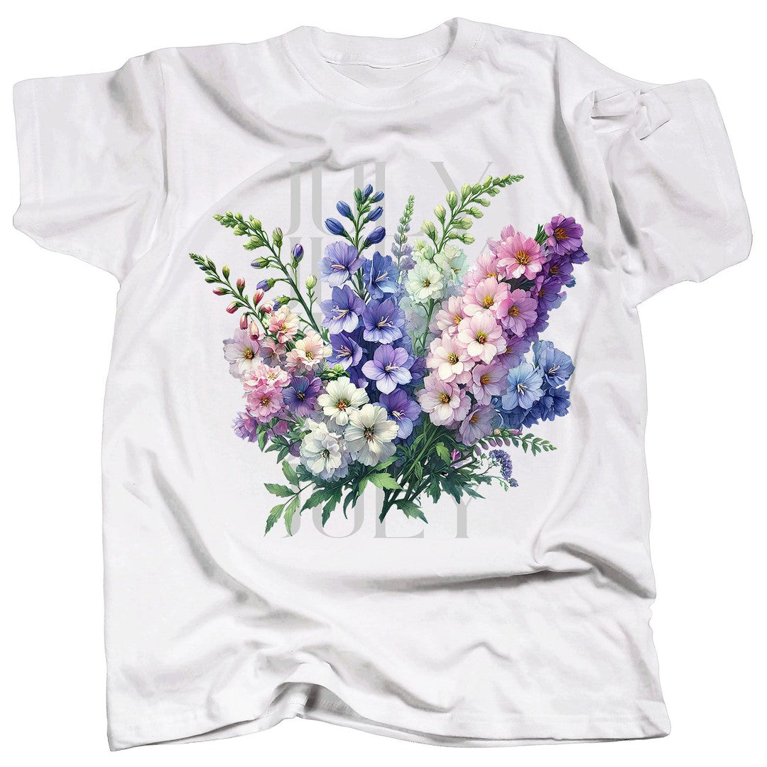 BIRTH FLOWER - JULY - LARKSPUR - T-Shirt