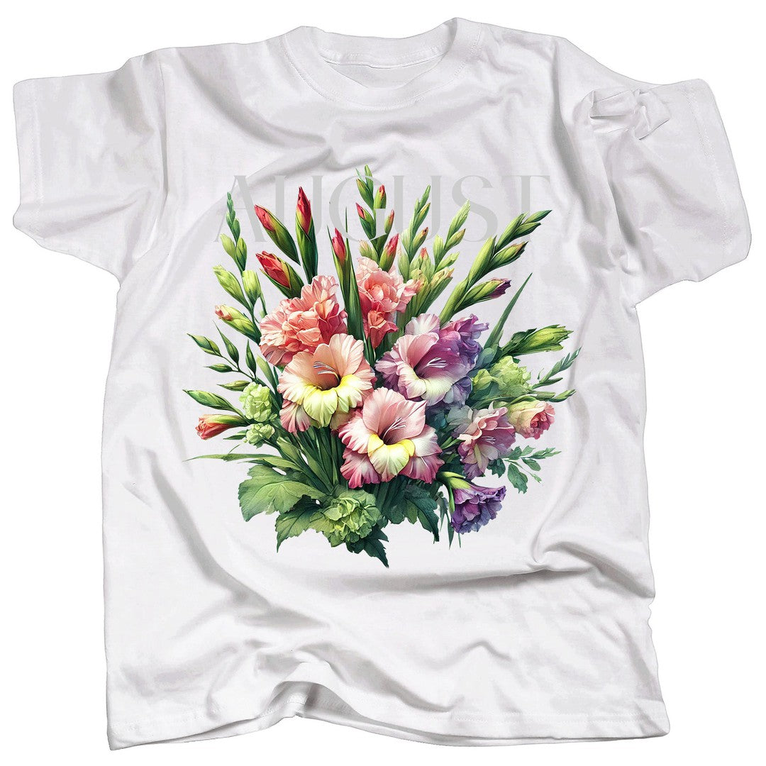 BIRTH FLOWER - AUGUST - GLADIOLUS - Single - T-Shirt