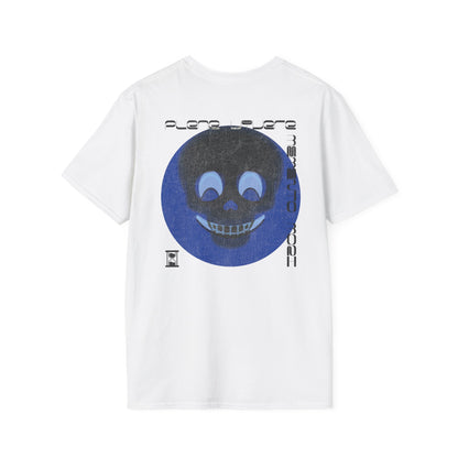 Plene Vivere / Memento Mori - Skull in Smiley - Graphic T-Shirt BACK PRINT