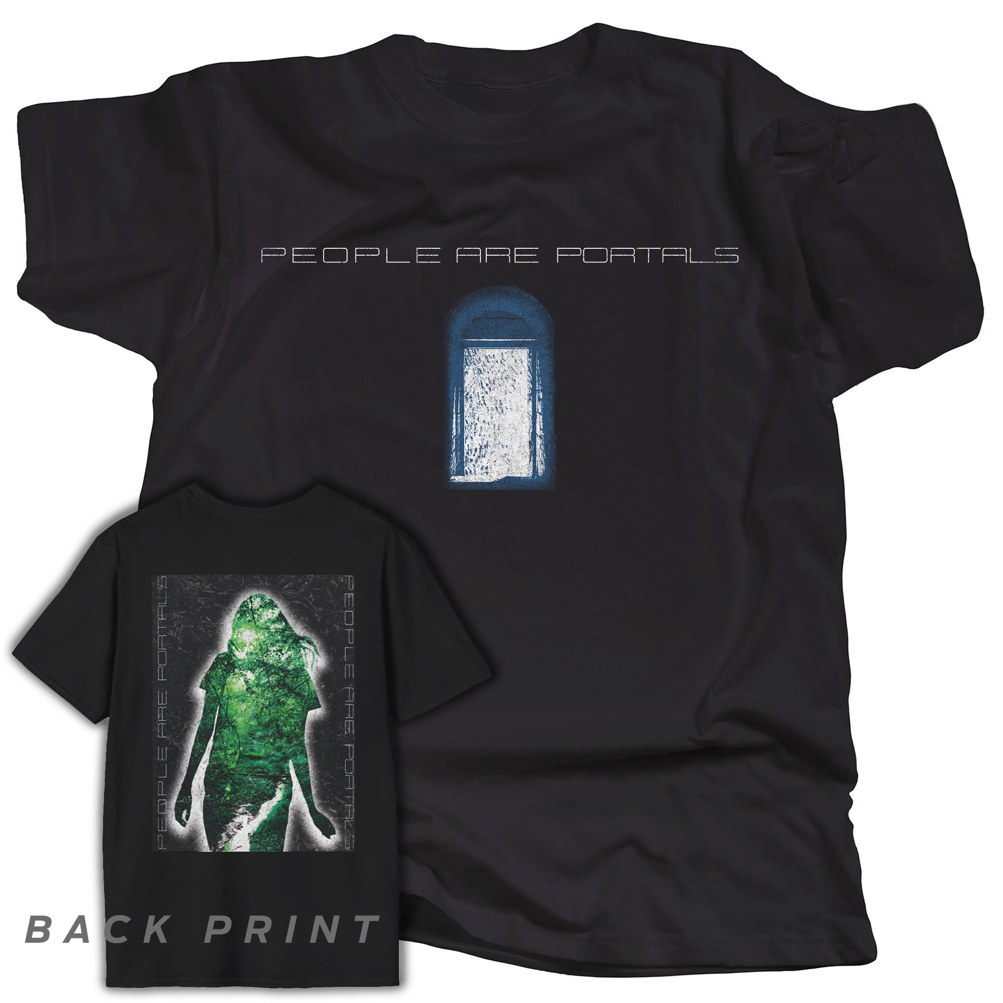 PEOPLE ARE PORTALS - Nature Vortex Graphic T-Shirt BACK PRINT